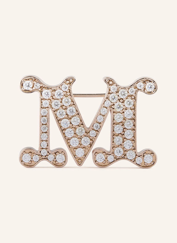 Max Mara FACELLA Brooch GOLD / WHITE