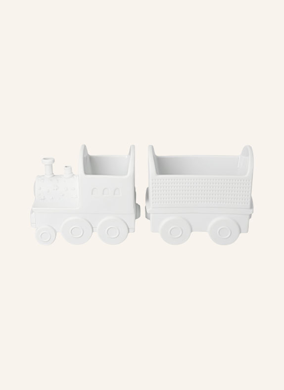 RÄDER Set de 2 figurine decorative „TRENUL DE CRĂCIUN” ALB
