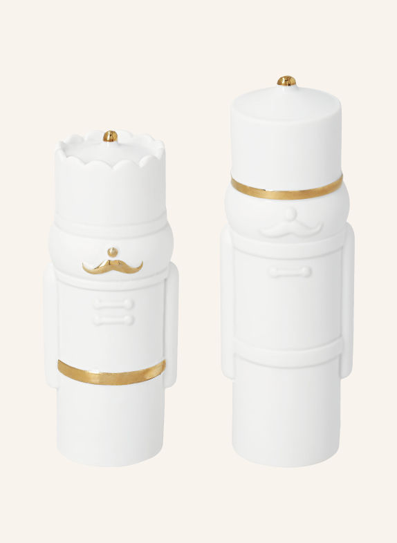 RÄDER Set de 2 figurine decorative „NUSSKNACKER” ALB / AUR