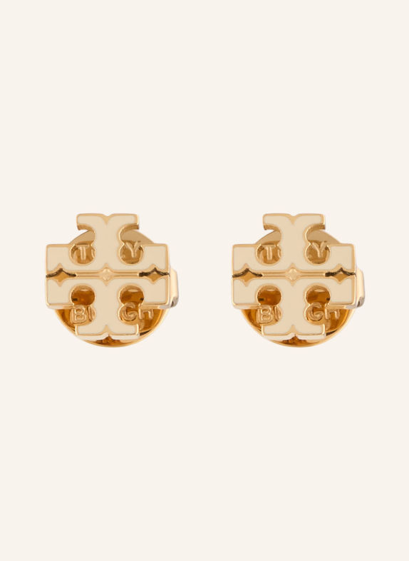 TORY BURCH Ohrstecker ICON GOLD / WEISS