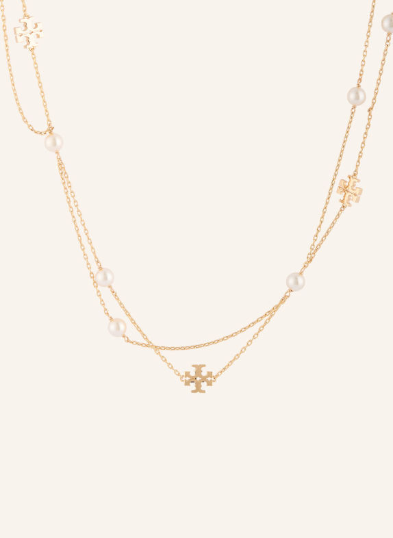 TORY BURCH Halskette MOONDANCE GOLD / WEISS