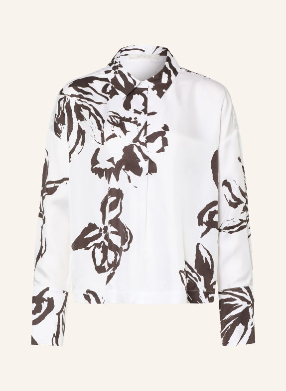 HERZENS Blusenshirt aus Seide CREME / SCHWARZ