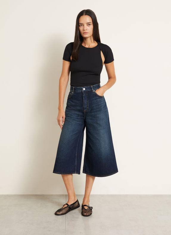 ALAÏA 3/4-jeans PALAZZO MØRKEBLÅ