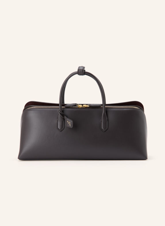 ALAÏA Torebka DELTA MEDIUM CIEMNOBRĄZOWY / ZŁOTY