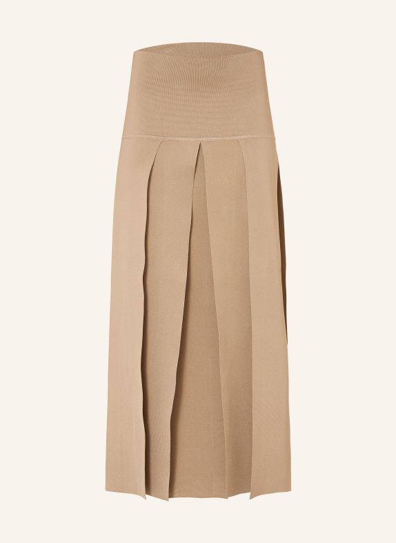 ALAÏA Jersey-nederdel med silke BEIGE
