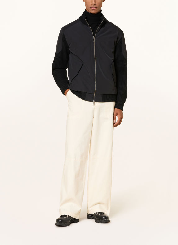 MOOSE KNUCKLES MAGNUS Blouson in een mix van materialen ZWART