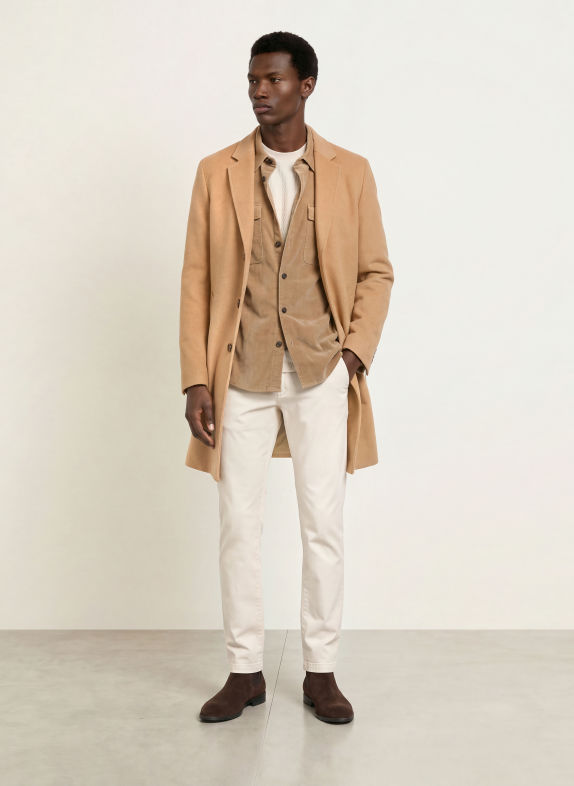 BOSS Wollmantel HYDE CAMEL