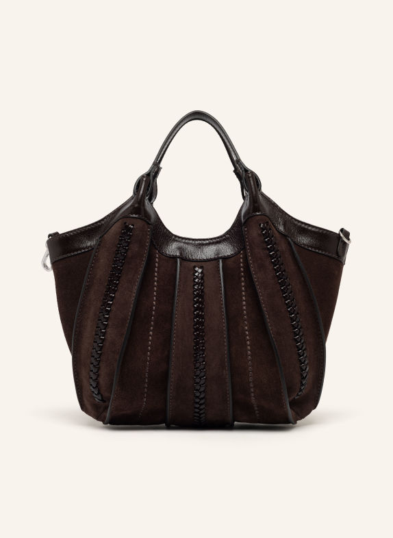 GIANNI CHIARINI Geantă tip sac DUA MEDIUM MARO ÎNCHIS / ARGINT