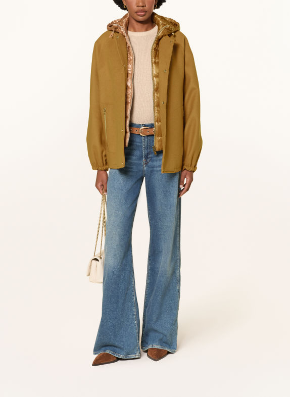 HERNO Blouson mit herausnehmbarer Blende COGNAC