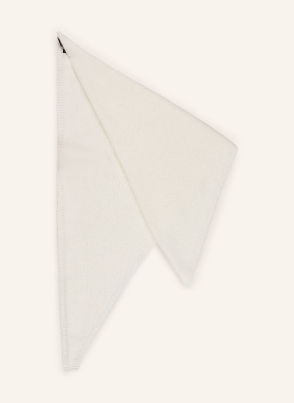 FABIANA FILIPPI Foulard triangulaire à paillettes BLANC