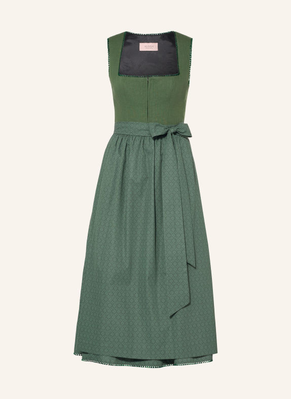 ALISSA BY KINGA MATHE Dirndl ALEA van linnen DONKERGROEN