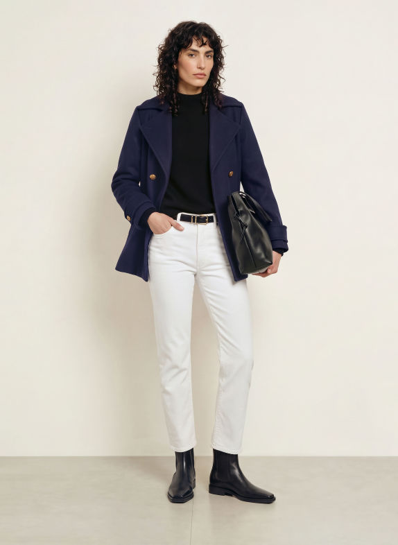 IQ STUDIO Pea coat DARK BLUE