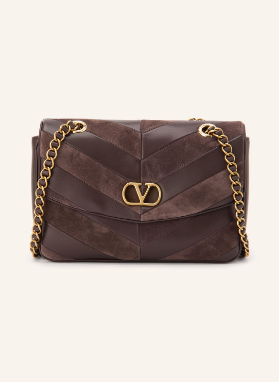 VALENTINO GARAVANI Umhängetasche DJUNA MEDIUM DUNKELBRAUN / GOLD
