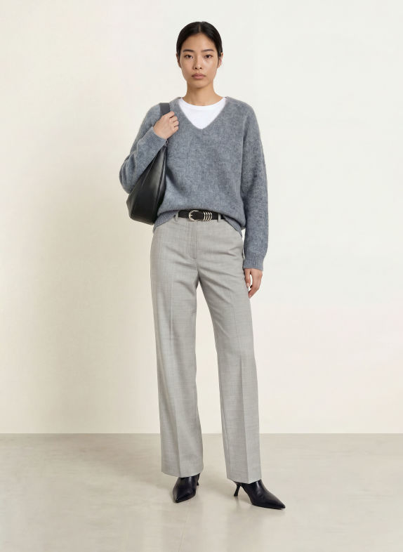 nine:inthe:morning Marlenehosen FIAMMA GRAU
