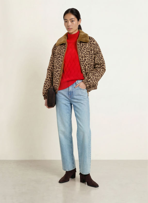 Grace Blouson DUNKELBRAUN / CAMEL / ROT