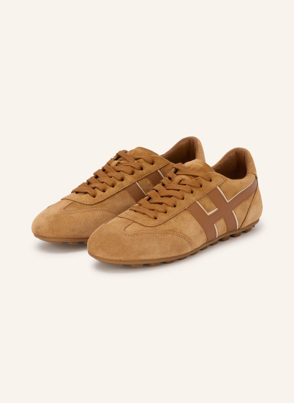 HOGAN Sneakers H693 LICHTBRUIN / BRUIN / WIT