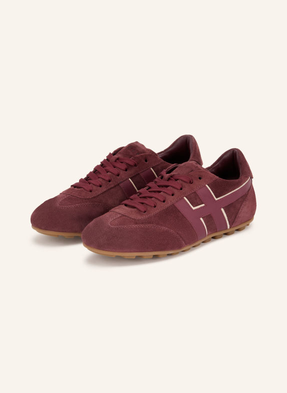 HOGAN Sneakers H693 DONKERROOD / CRÈME