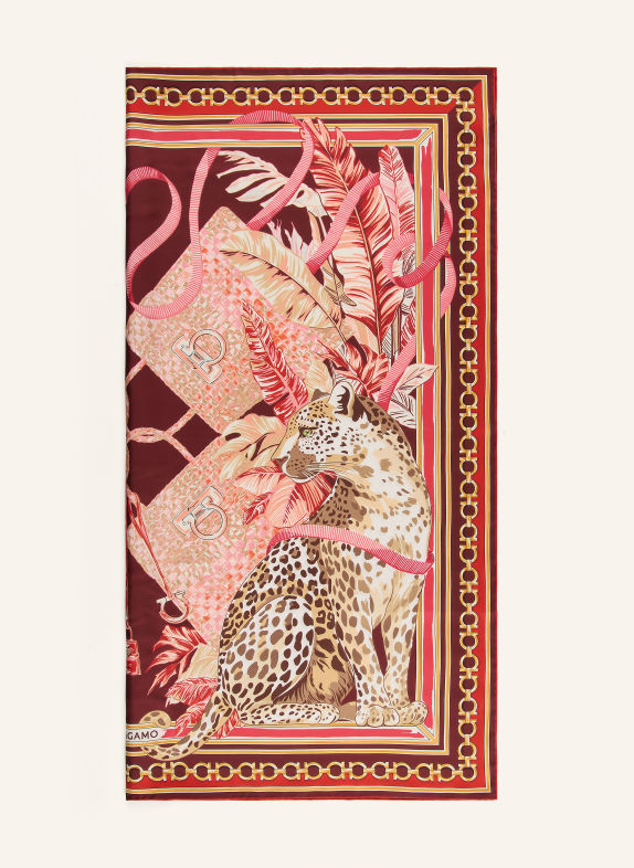 FERRAGAMO Silk scarf RED / PINK / DARK YELLOW