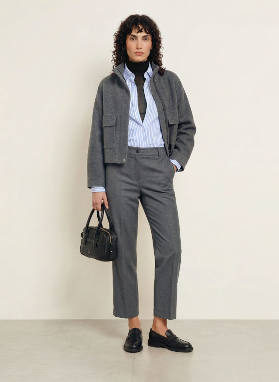 pamela henson 7/8-length trousers made from flannel GRAY