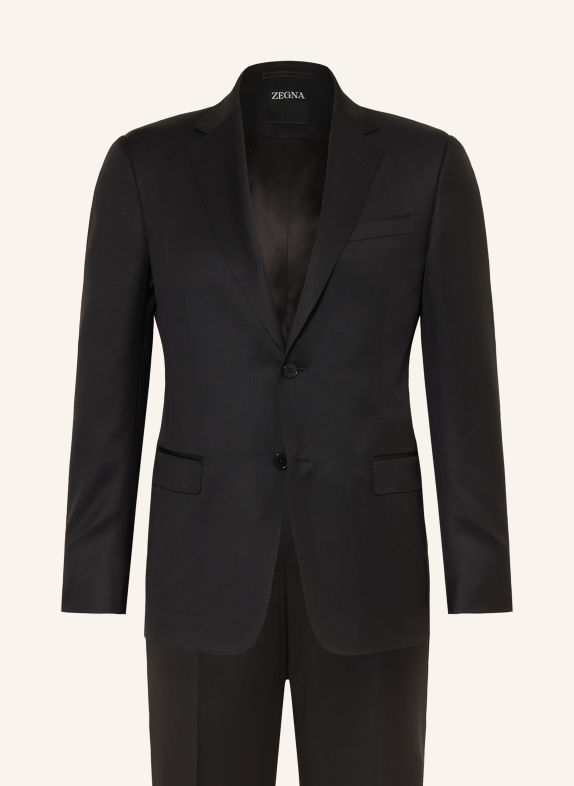 ZEGNA Anzug Slim Fit SCHWARZ