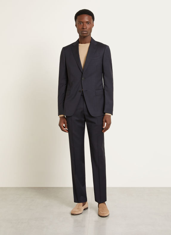 ZEGNA Oblek Extra Slim Fit TMAVĚ MODRÁ