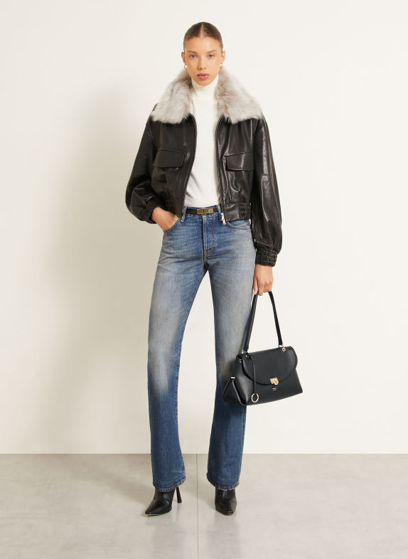 FERRAGAMO Crossbody bag BLACK / GOLD