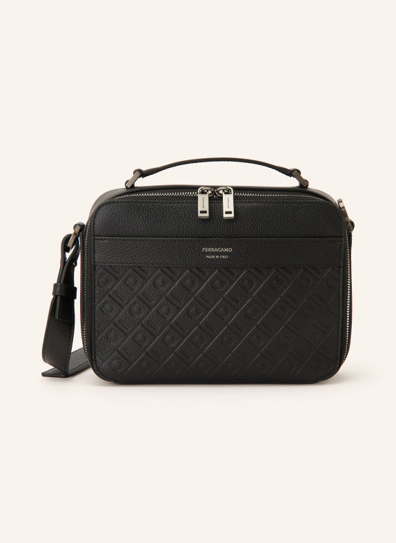 FERRAGAMO Umhängetasche SCHWARZ / SILBER