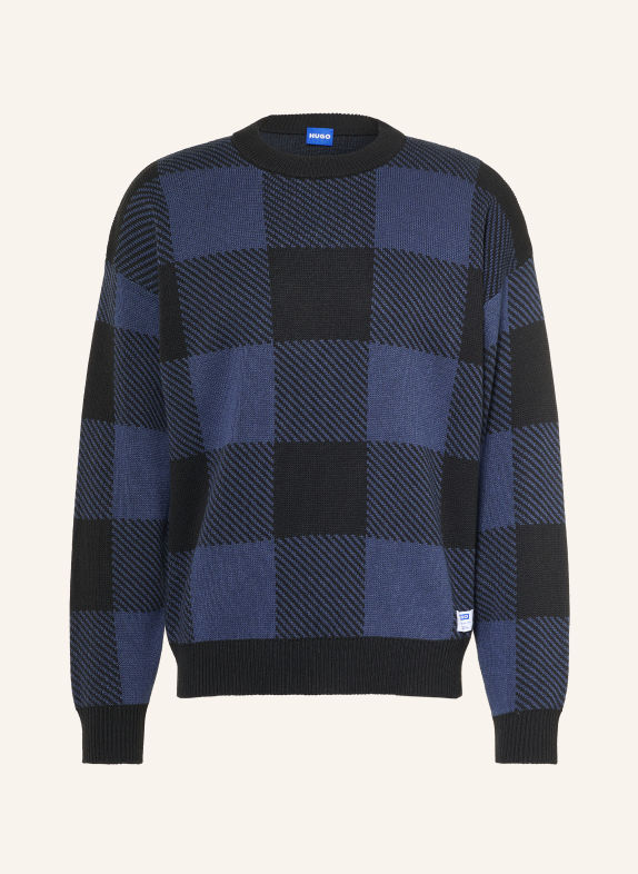 HUGO Trui STUVEE ZWART / DONKERBLAUW