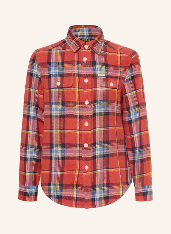POLO RALPH LAUREN Flanellskjorte RØD / BLÅ / HVID