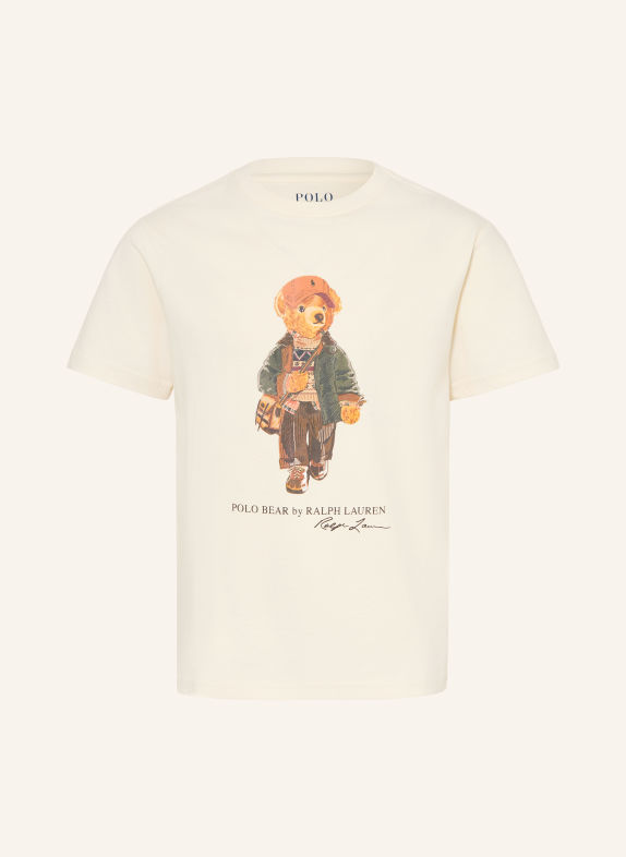POLO RALPH LAUREN T-shirt CREME / LYSEBRUN / MØRKEGRØN