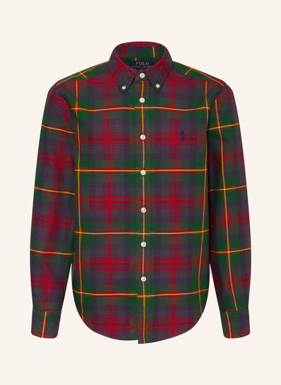 POLO RALPH LAUREN Oxford shirt RED / PURPLE / GREEN