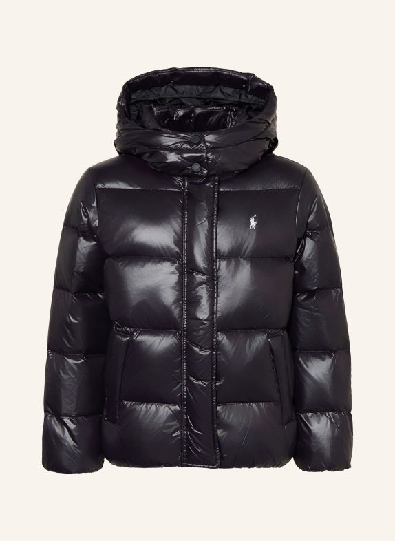 POLO RALPH LAUREN Down jacket with a detachable hood BLACK