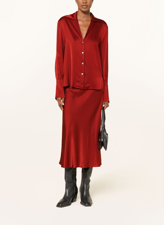 ottod'ame Satijnen blouse DONKERROOD