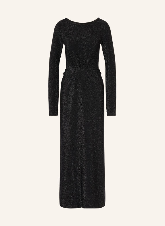 ottod'ame Robe en jersey avec fil pailleté NOIR