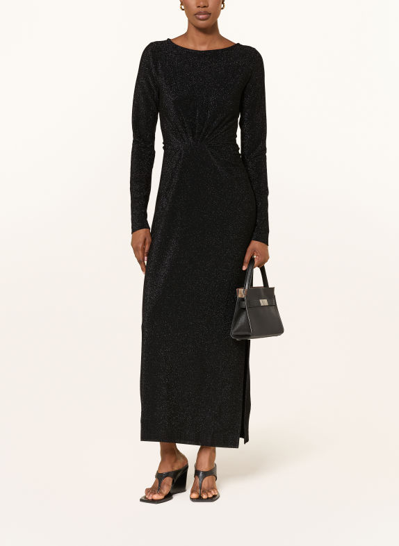 ottod'ame Robe en jersey avec fil pailleté NOIR