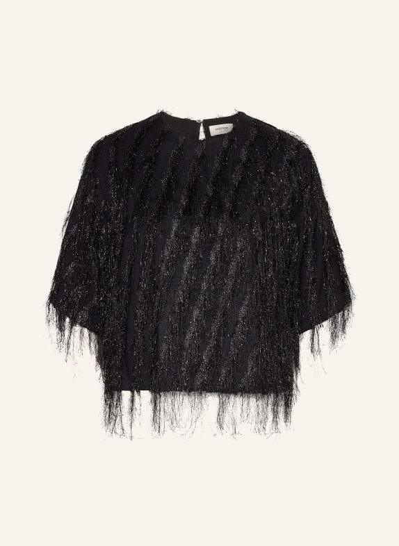 ottod'ame Blusenshirt mit Glitzergarn SCHWARZ