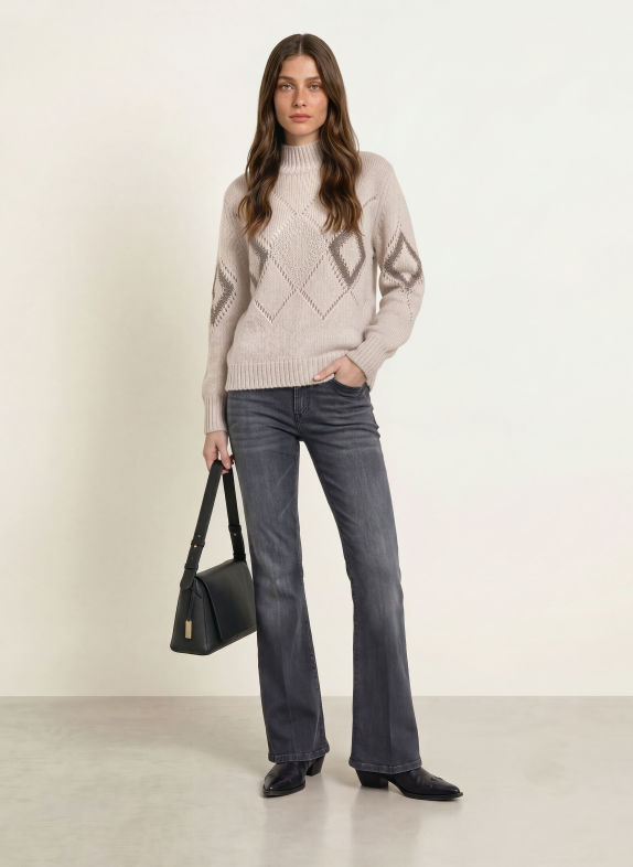 HEMISPHERE Cashmere Sweaters LIGHT GRAY / GRAY