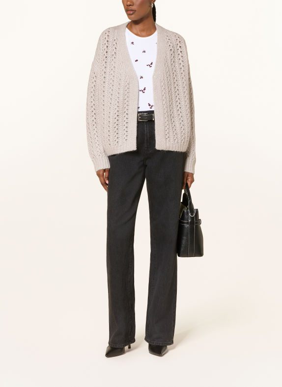 HEMISPHERE Gebreid openvallend vest met kasjmier BEIGE