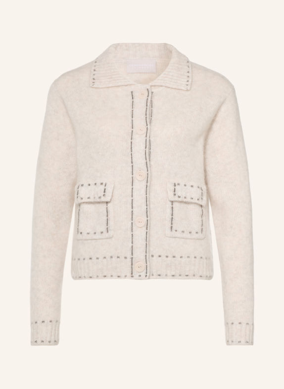 HEMISPHERE Cashmere Cardigan CREAM / GRAY