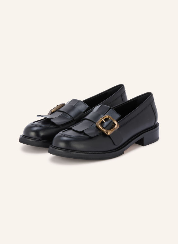 Pertini Loafersy CZARNY