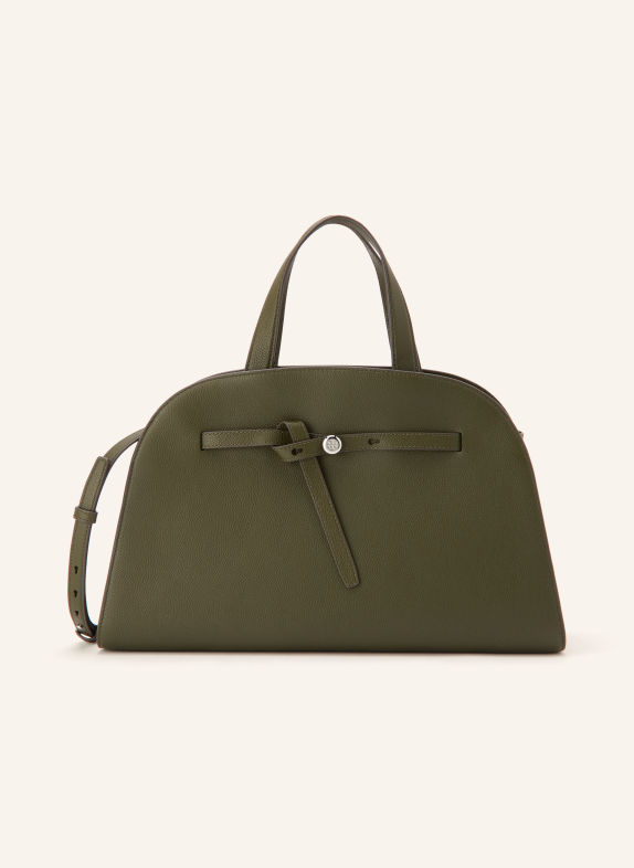 TORY BURCH Handtasche ROMY BAULETTO DUNKELGRÜN / SILBER