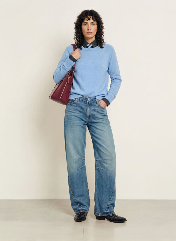 SAMSØE  SAMSØE Barrel-leg jeans SAHARPO CLR002910 Sephia blue