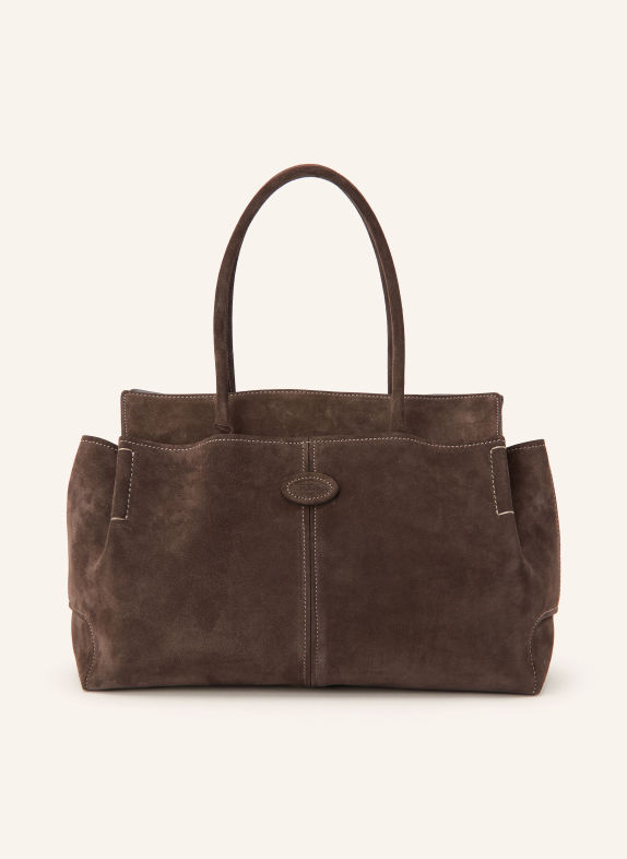 TOD'S MEDIUM Shoppers DARK BROWN