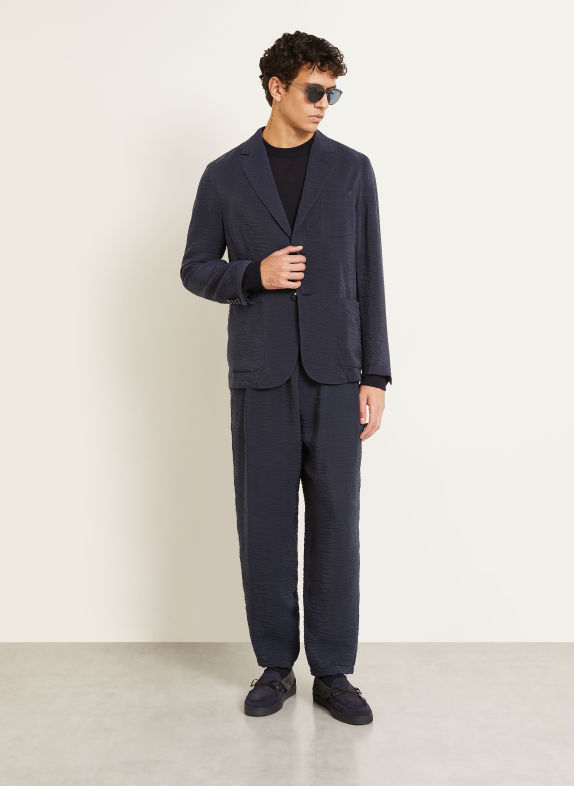 GIORGIO ARMANI Slim fit colbert DONKERBLAUW