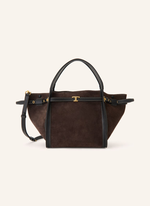 TOD'S Shoppers T SIGNATURE SMALL MARRON FONCÉ / GOUD
