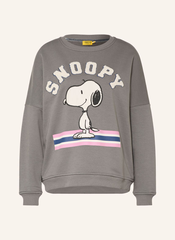 CODELLO Oversized Sweatshirt GRAY / ECRU / PINK