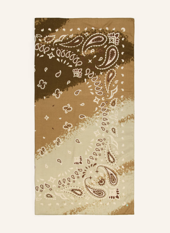 CODELLO Halsdoek KAKI / MARRON FONCÉ / CRÈME