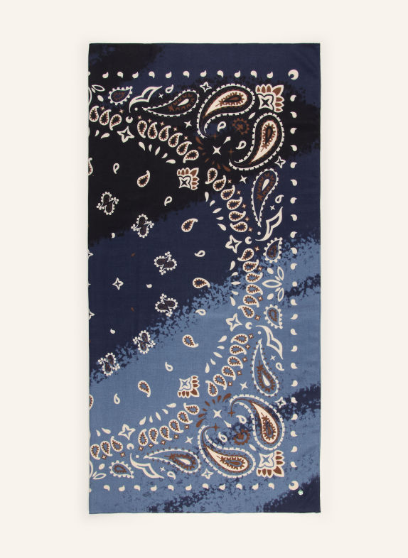 CODELLO Halsdoek DONKERBLAUW / BRUIN / CRÈME