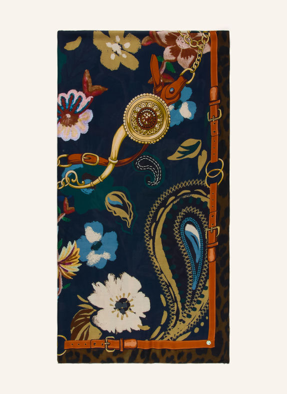 CODELLO Sjaal BRUIN / DONKERORANJE / DONKERBLAUW