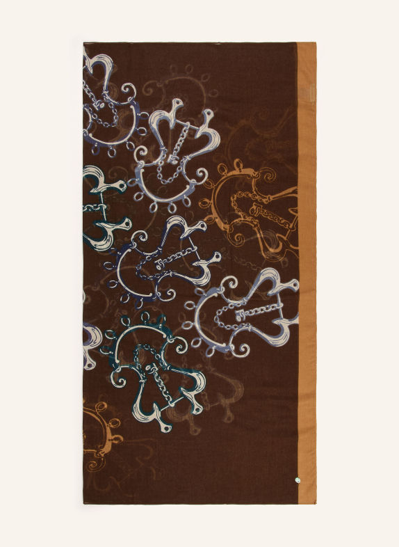 CODELLO Halsdoek MARRON FONCÉ / COGNAC / CRÈME